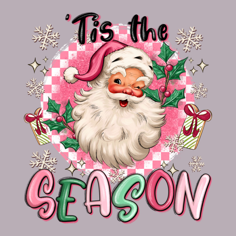 Pink Santa 'tis The Season Vintage Tee by MaliasSmallBusiness | Teevron