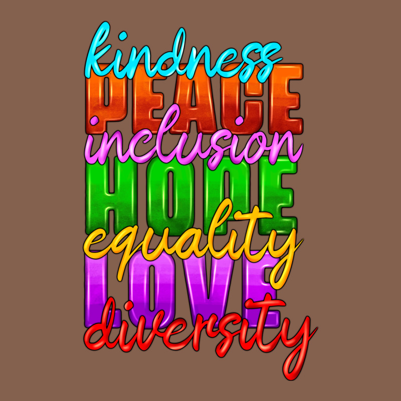 Kindness Peace Inclusion Hope Equality Love Diversity Zipper Hoodie by HRA Design Shop | Teevron