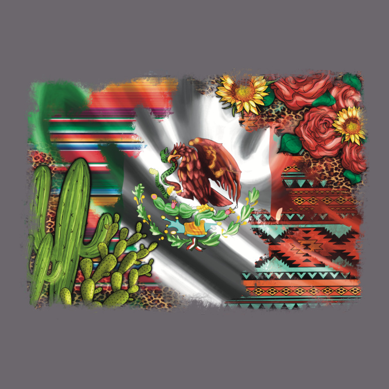 Mexico Flag Sunflowers Roses And Cactus With Serape Aztec And Leopard Premium Sweatshirt by Artiststas | Teevron