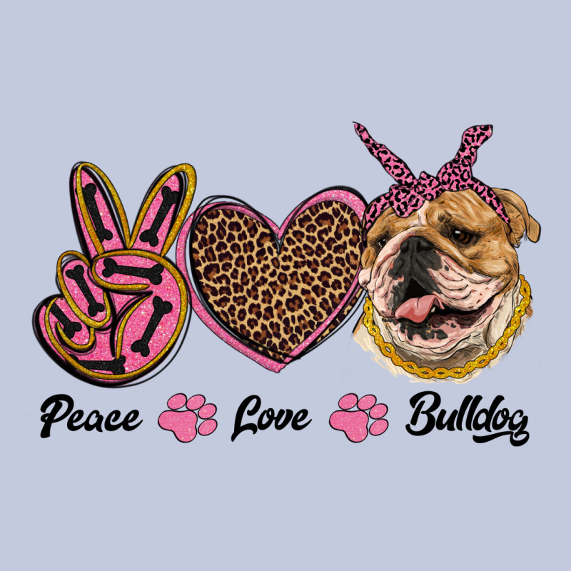 Peace Love Bulldog Long Sleeve Tee by RanaPortraitStore | Teevron