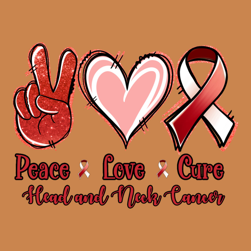 Peace Love Cure Head And Neck Cancer Heavyweight Hoodie by Jasminsmagicworld | Teevron