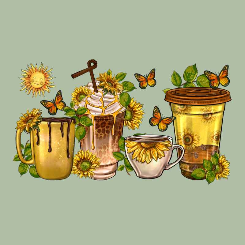 Sunflower Coffee Cups Urban Heavy Tee by texasbilliewilder | Teevron