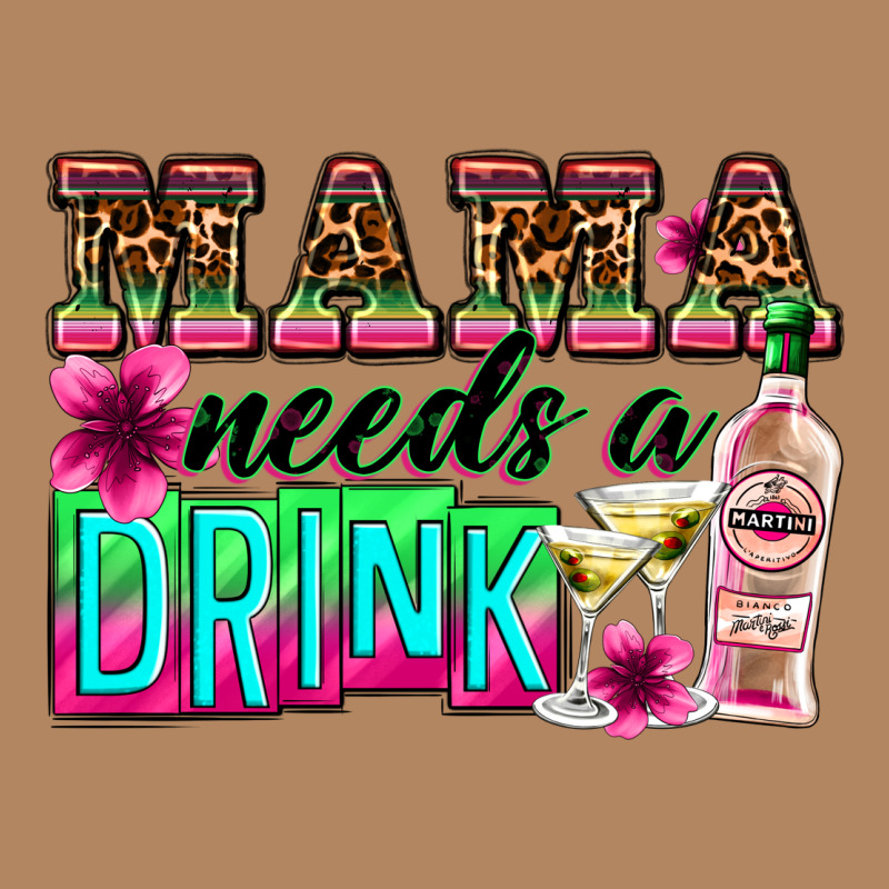 Mama Needs A Drink Long Sleeve Tee by Zillion Design Studio | Teevron