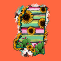 Mississippi Map Sunflower Cactus Serape Premium Hoodie | Teevron