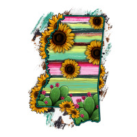 Mississippi Map Sunflower Cactus Serape | Teevron
