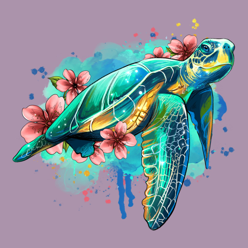 Floral Turtle Heavyweight Hoodie by Jasminsmagicworld | Teevron