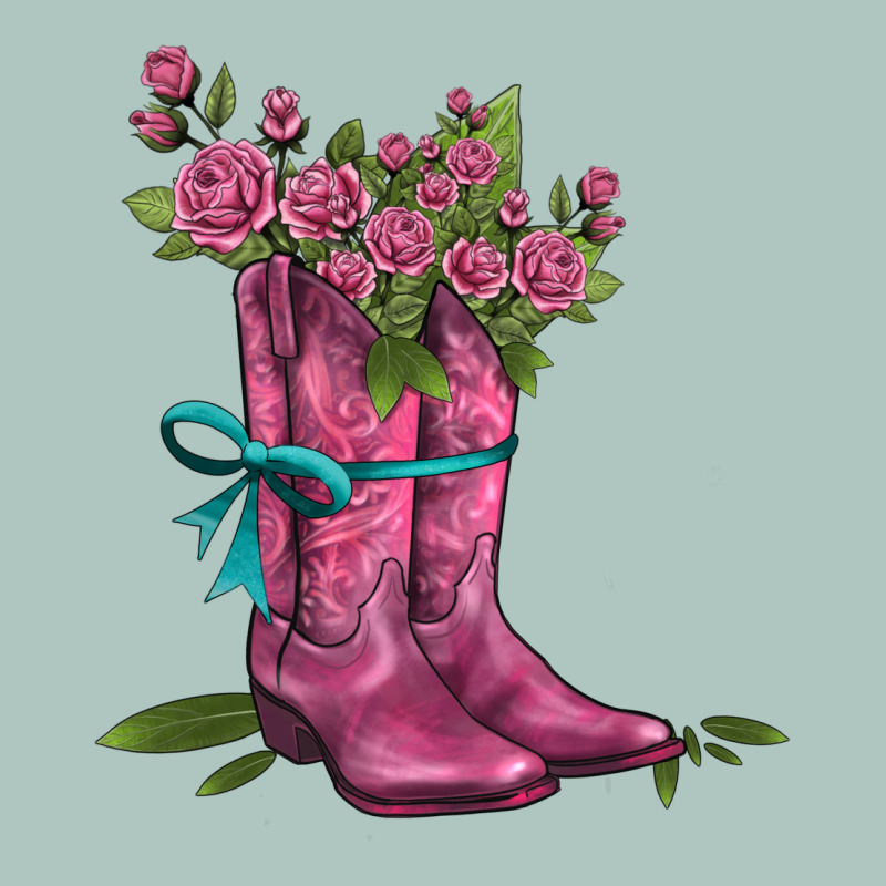 Valentines Day Western Boots And Roses Premium Sweatshirt by AdoDesignShop | Teevron