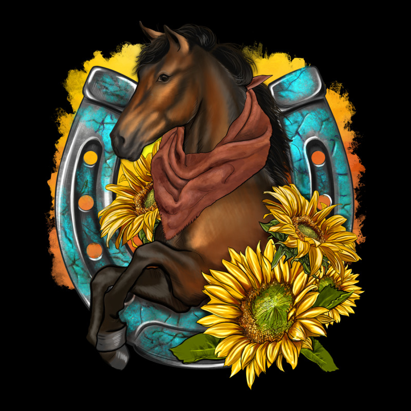 Western Horse With Horseshoe Urban Heavy Tee by texasbilliewilder | Teevron