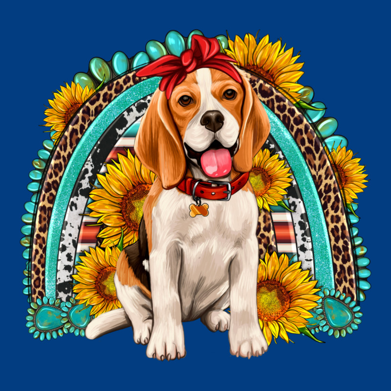 Beagle Turquoise And Sunflowers Rainbow Premium Sweatshirt by Artiststas | Teevron