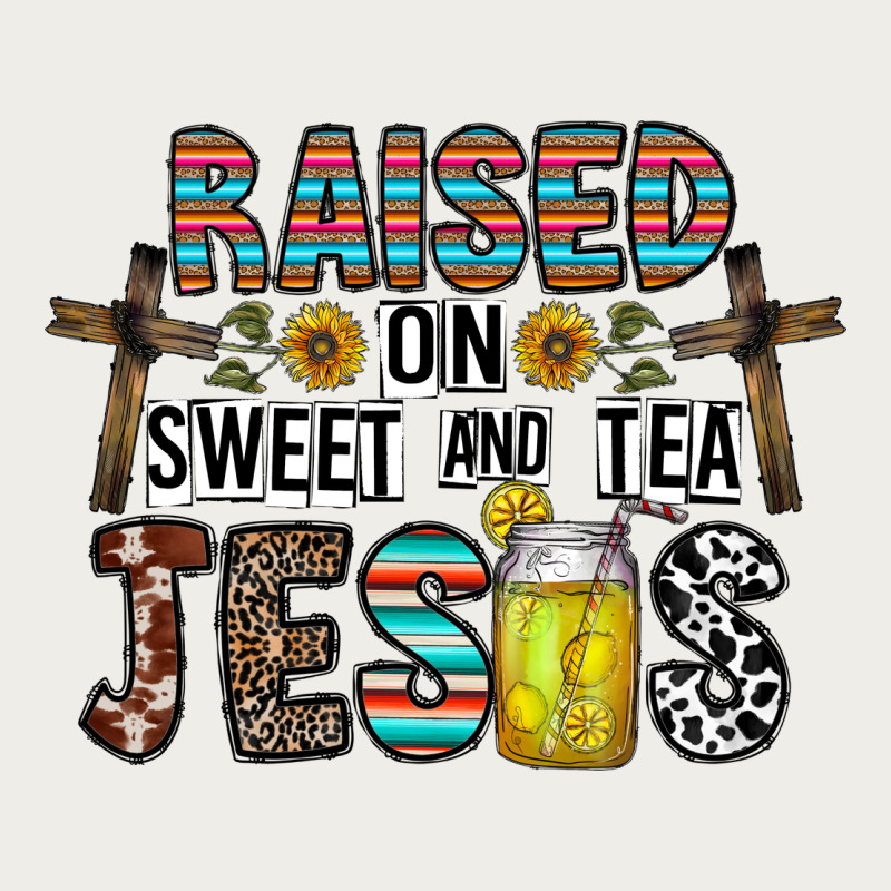 Raised On Sweet And Tea Jesus Zipper Hoodie by CowhideDigitalArt | Teevron