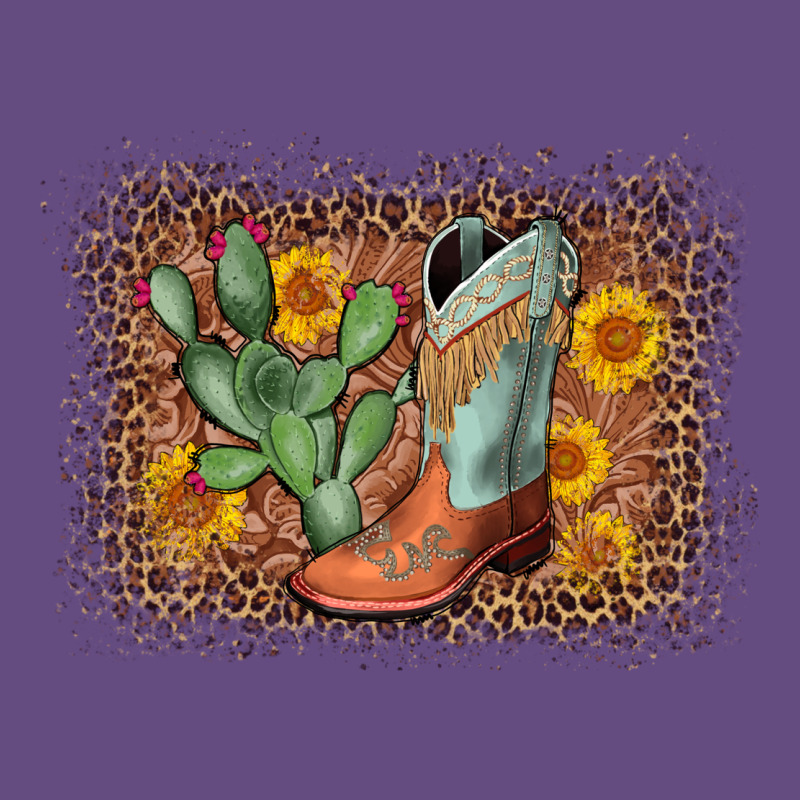 Cowboy Boots Cactus Leopard Vintage Hoodie by AdoDesignShop | Teevron