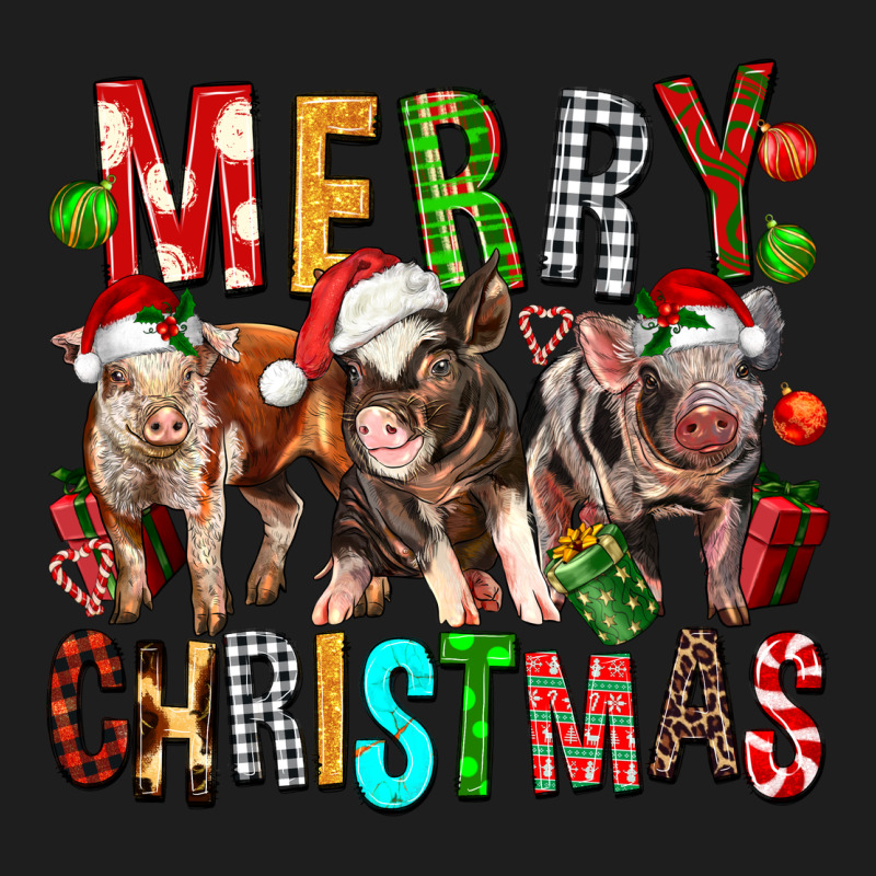 Merry Christmas Pigs Classic Tee by FaDigitalArtStudio | Teevron