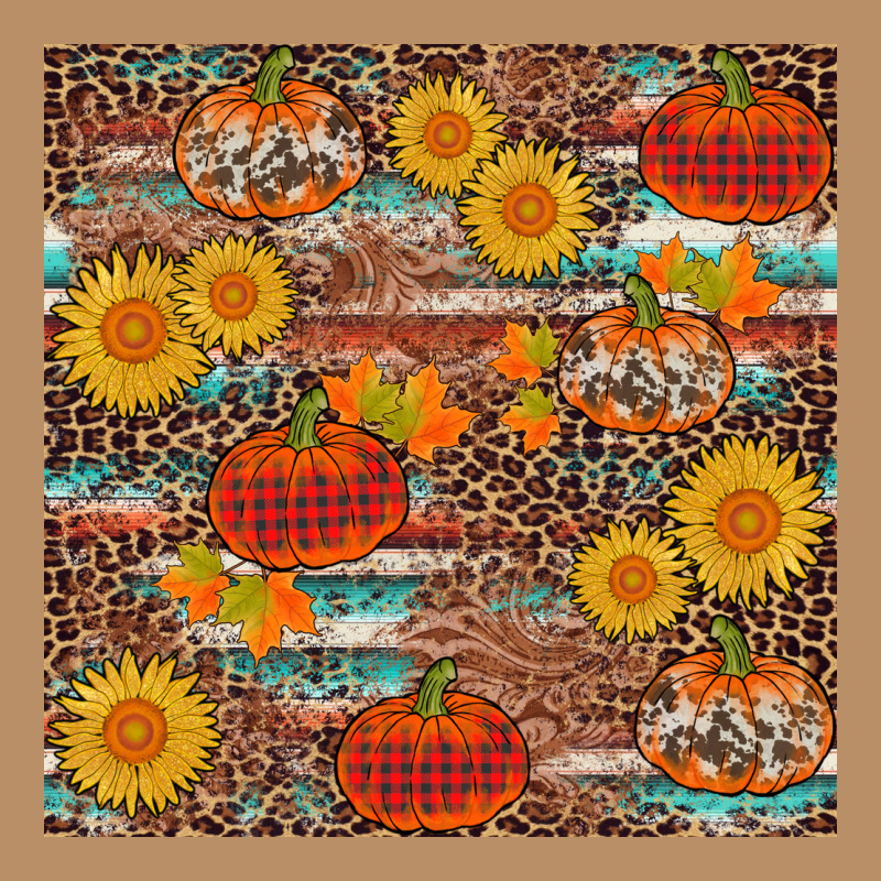 Pumpkin Plaid Sunflower Seamless Vintage Hoodie by AdoDesignShop | Teevron