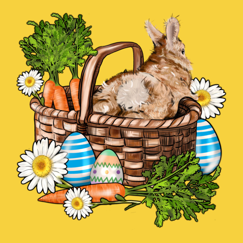 Easter Bunny In Basket Wıth Carrot And Eggs Premium Sweatshirt by AdoDesignShop | Teevron