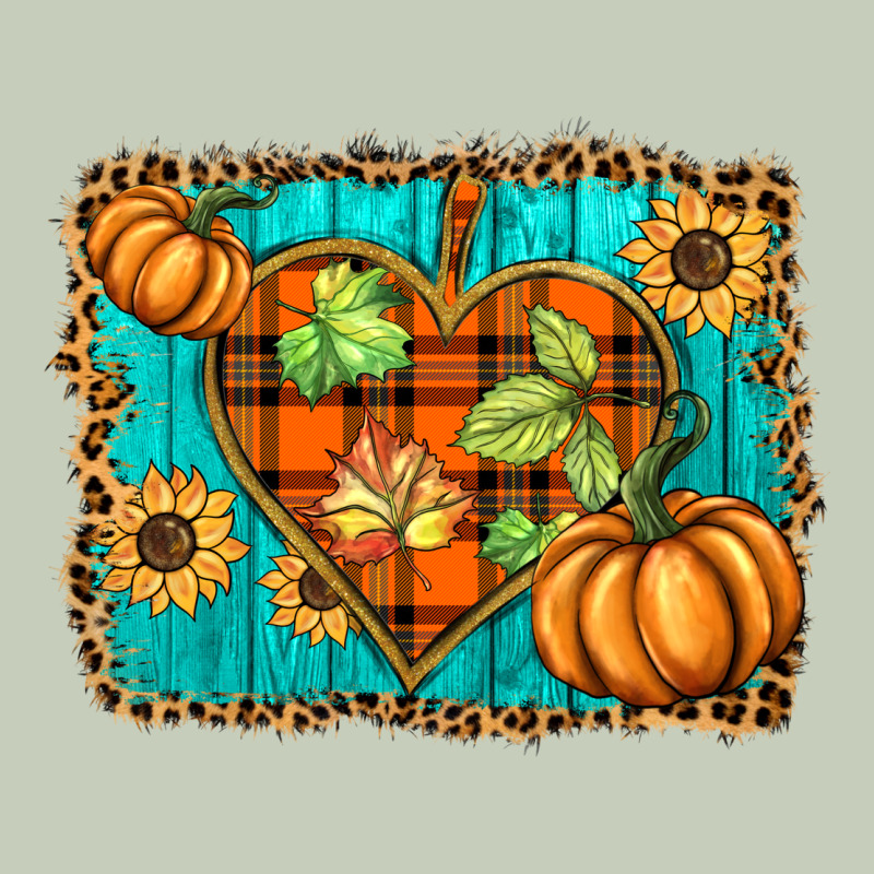 Fall Pumpkins And Sunflowers Heart Ladies Tee by BarkalooDesign | Teevron