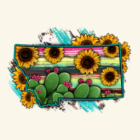 Montana Map Sunflower Cactus Serape Premium Hoodie | Teevron