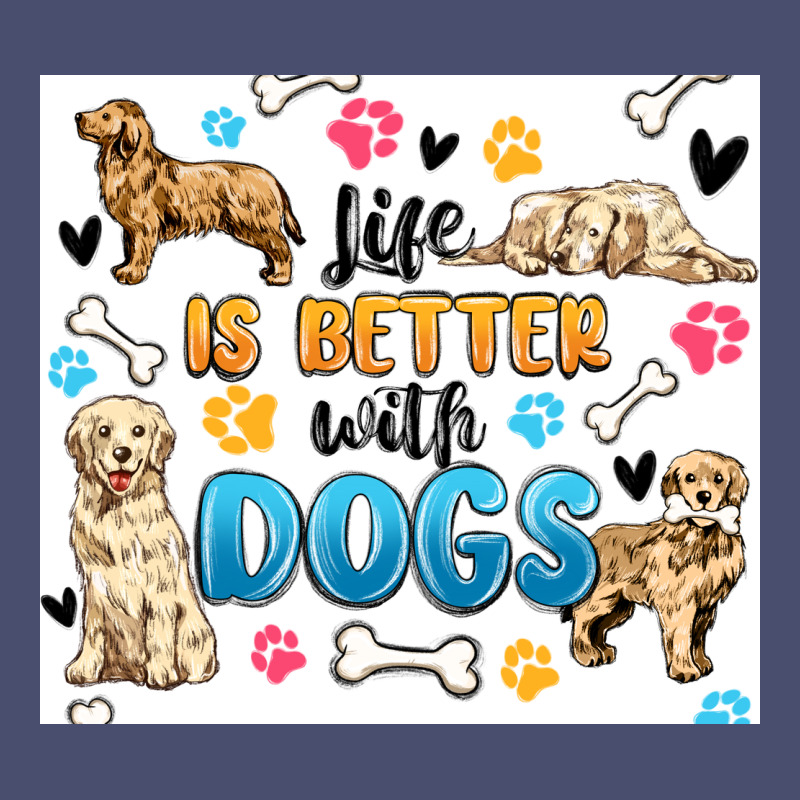 Life Is Better With Dogs Vintage Tee by MaliasSmallBusiness | Teevron