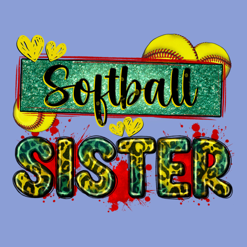 Softball Sister With Leopard Long Sleeve Tee by Zillion Design Studio | Teevron