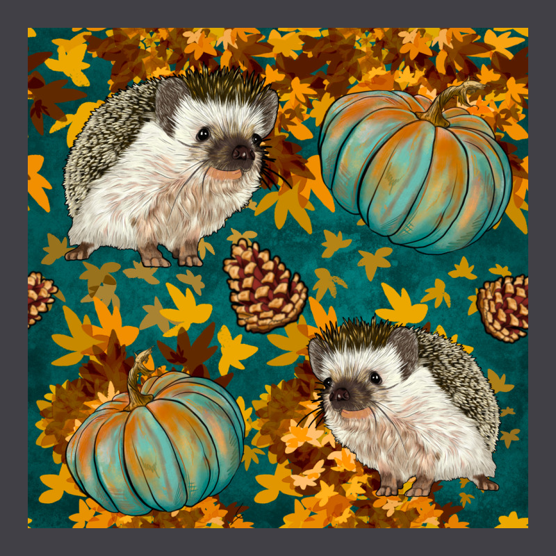 Hedgehog And Pumpkins Seamless Pattern Heavyweight Hoodie by BundleAndBundleShop | Teevron