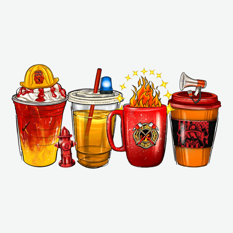 Firefighter Coffee Cups Urban Heavy Tee by texasbilliewilder | Teevron