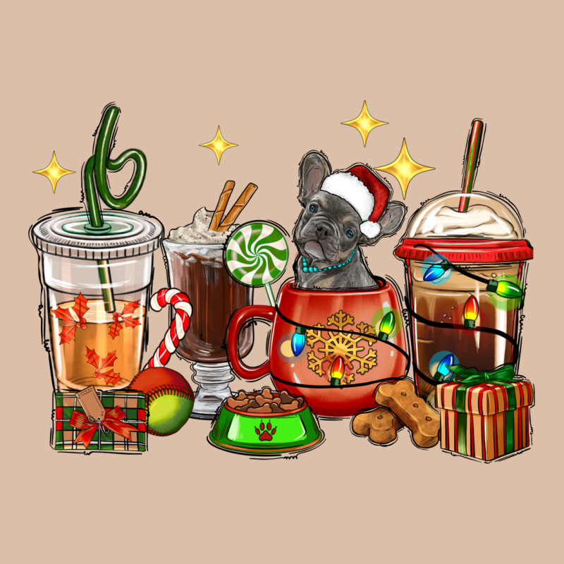 Christmas Coffee Cups With French Bulldog Urban Heavy Tee by RanaPortraitStore | Teevron