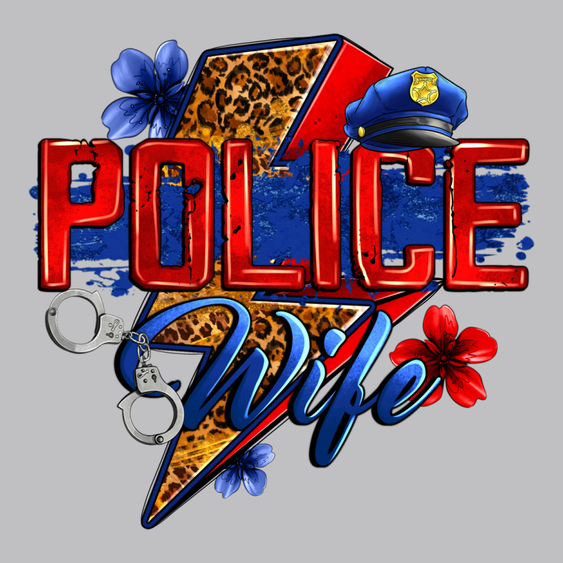 Police Wife With Lightning Bolt Long Sleeve Tee by Zillion Design Studio | Teevron