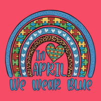 In April We Wear Blue Autism Awareness Leopard Rainbow Premium Sweatshirt | Teevron
