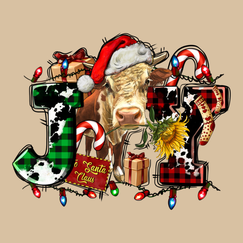 Joy And Cow Christmas Candies And Letters Heavyweight Hoodie by AdoDesignShop | Teevron