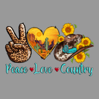 Peace Love Country Cowhide Cowboy Hat Vintage Hoodie | Teevron