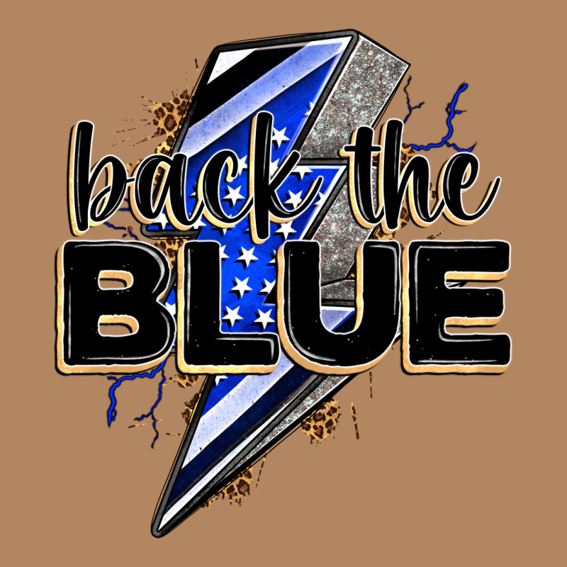 Back The Blue With Lightning Bolt Long Sleeve Tee by Zillion Design Studio | Teevron