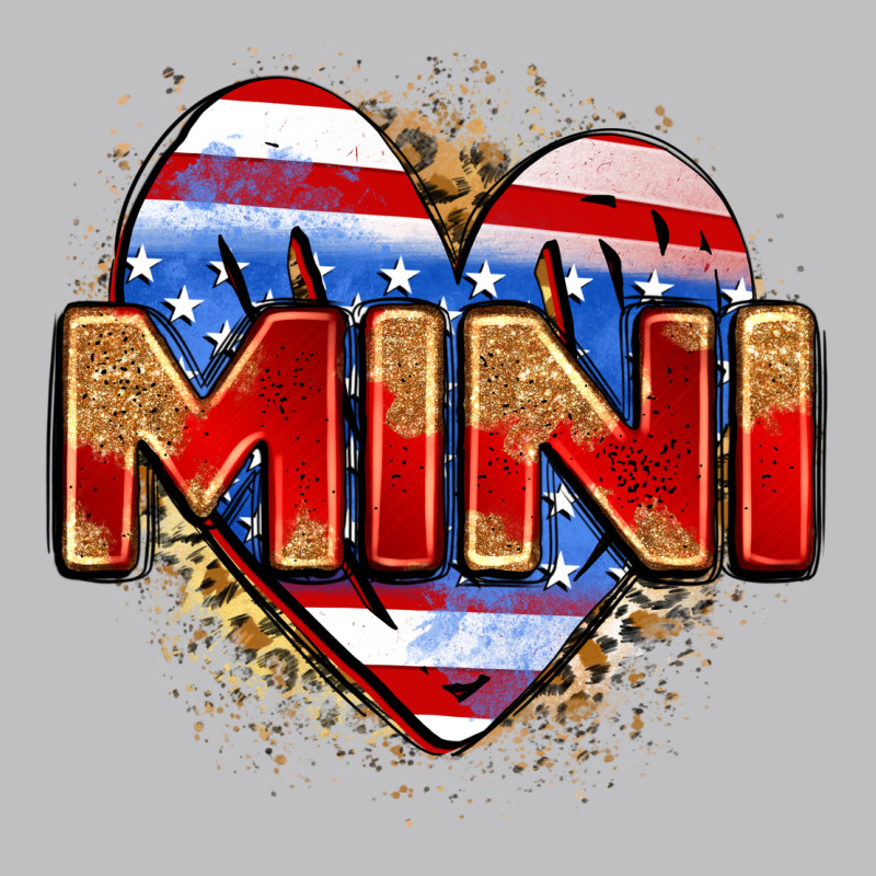 American Mini Heart Long Sleeve Tee by Zillion Design Studio | Teevron