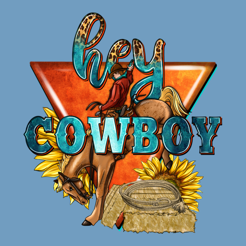 Hey Cowboy With Sunflowers Urban Heavy Tee by texasbilliewilder | Teevron