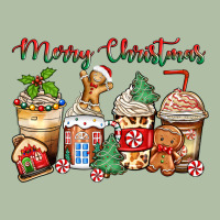 Merry Christmas Gingerbread Coffee Cups Urban Heavy Tee | Teevron