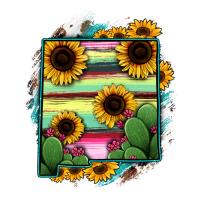 New Mexico Map Sunflower Cactus Serape | Teevron