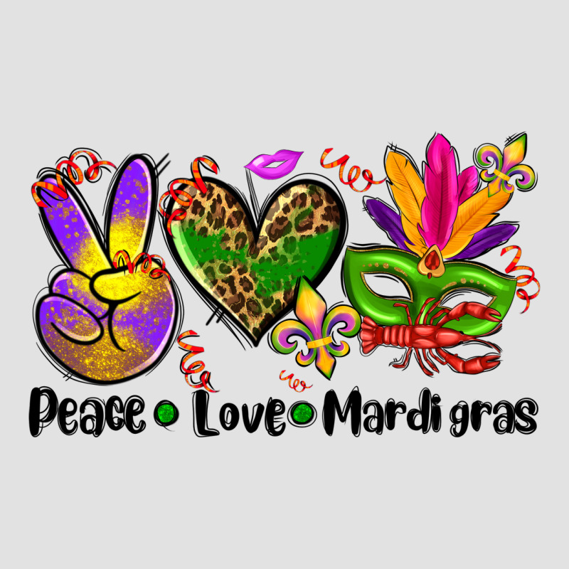 Peace Love  Mardi Gras Premium Hoodie by AdoDesignShop | Teevron
