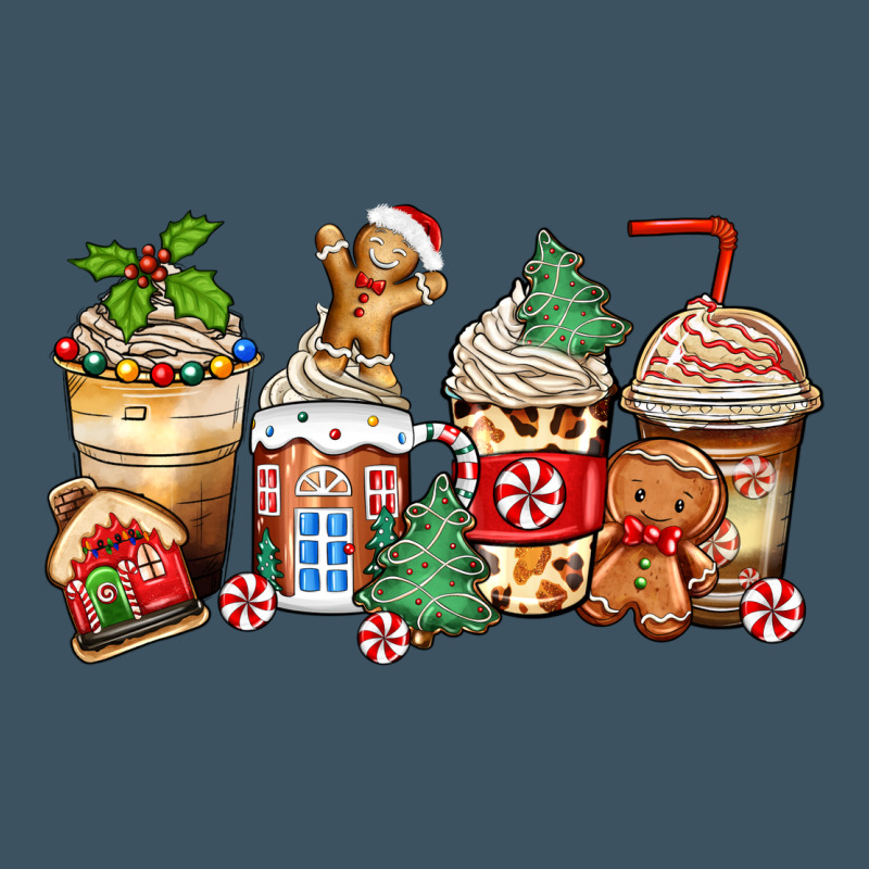 Christmas Gingerbread Coffee Cups Urban Heavy Tee by Zillion Design Studio | Teevron