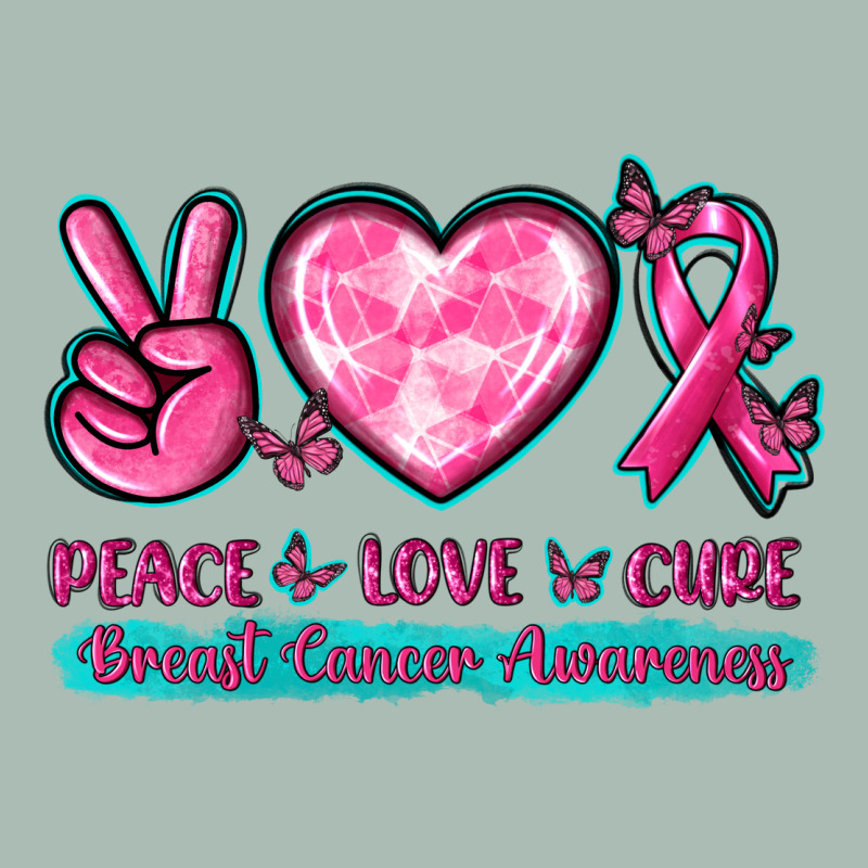 Peace Love Cure Breast Cancer Awareness Classic Tee by texasbilliewilder | Teevron