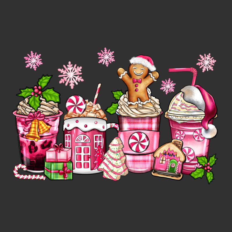 Pink Christmas Coffee Cups Urban Heavy Tee by Zillion Design Studio | Teevron