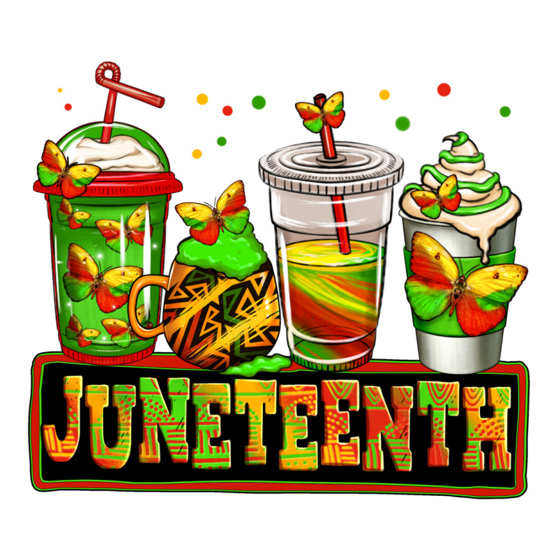 Juneteenth Afro Coffee Cups Heavyweight Hoodie by Jasminsmagicworld | Teevron