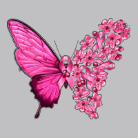Pink Flowers And Breast Cancer Ribbon Butterfly Classic Tee | Teevron