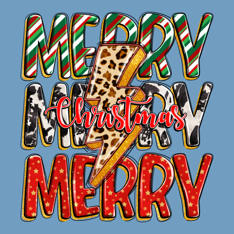 Merry Christmas Lightning Bolt Urban Heavy Tee by Zillion Design Studio | Teevron