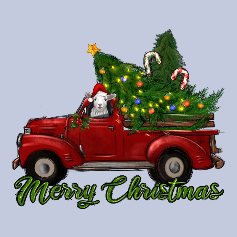 Merry Christmas Baby Sheep Trees With Truck Long Sleeve Tee by RanaPortraitStore | Teevron