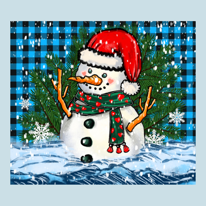 Snowy Christmas Snowman Ladies Tee by BarkalooDesign | Teevron