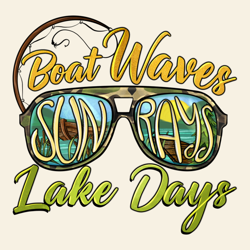Boat Waves Sun Rays Lake Days Vintage Tee by BarkalooDesign | Teevron