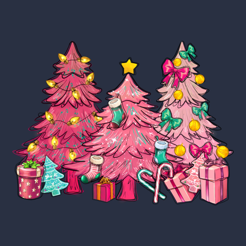 Pink Christmas Trees Urban Hoodie by NancyCooperArtShop | Teevron
