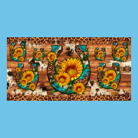 Sunflower Gemstone Leopard Cowhide Horseshoe License Plate Premium Sweatshirt | Teevron