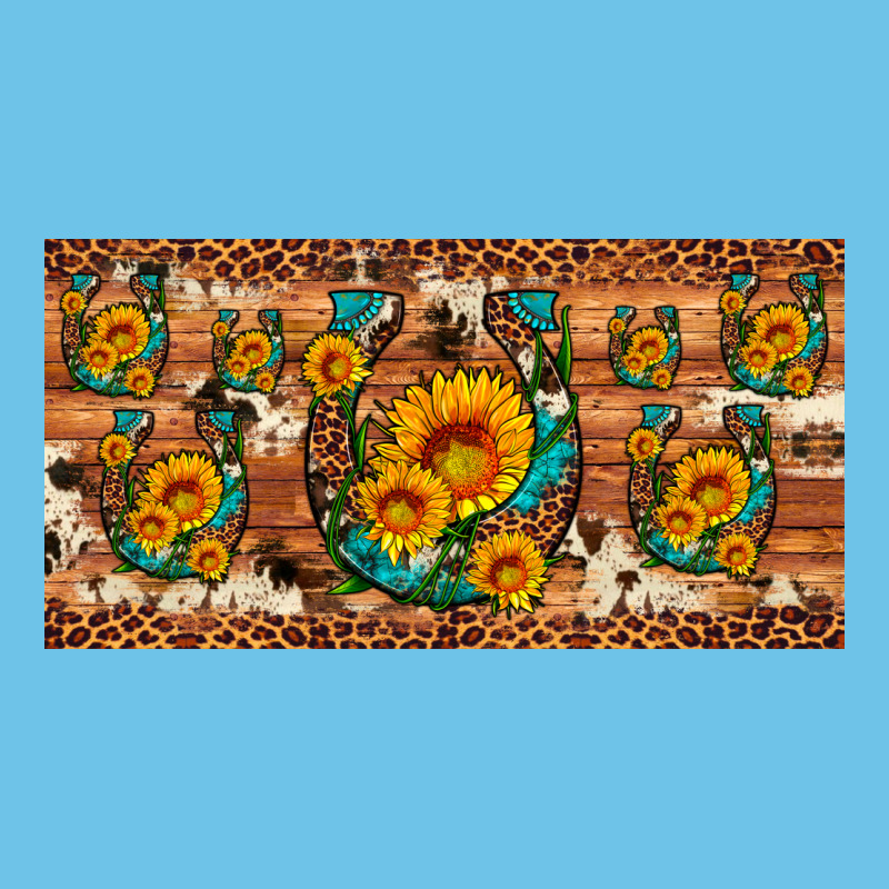 Sunflower Gemstone Leopard Cowhide Horseshoe License Plate Premium Sweatshirt by Artiststas | Teevron