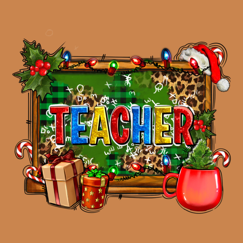 Christmas Teacher And Coffe Cup With Board Heavyweight Hoodie by AdoDesignShop | Teevron