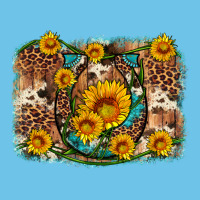 Sunflower Gemstone Leopard Cowhide Horseshoe Background Premium Sweatshirt | Teevron