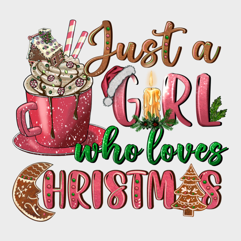 Pink Just A Girl Who Loves Christmas Urban Hoodie by NancyCooperArtShop | Teevron